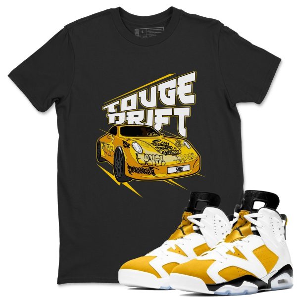 Touge Drift - Casual Unisex Cotton Sneaker T-Shirt To Match 6s Yellow Ochre Streetwear Jezsport.com