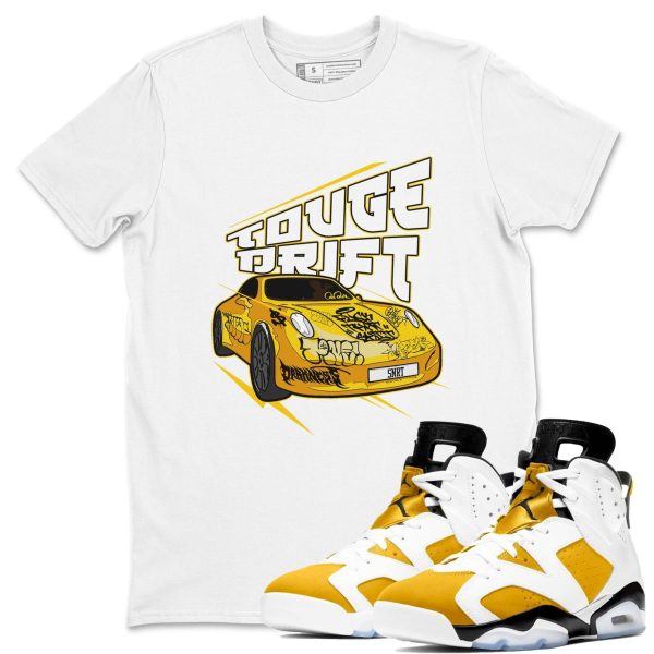 Touge Drift - Casual Unisex Cotton Sneaker T-Shirt To Match 6s Yellow Ochre Streetwear Jezsport.com