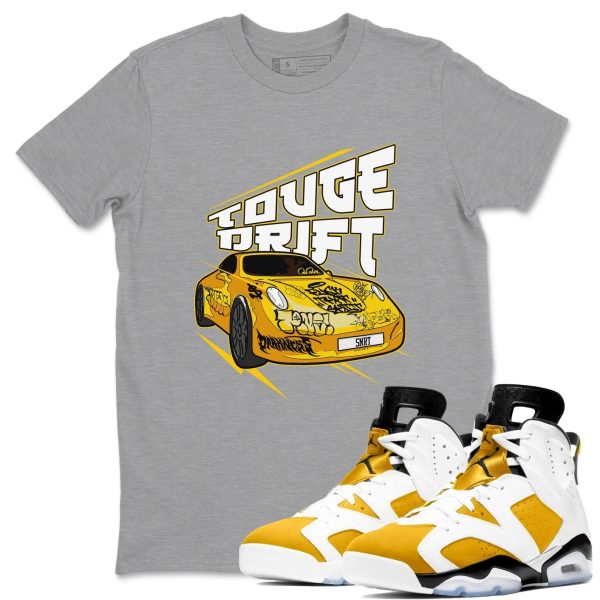 Touge Drift - Casual Unisex Cotton Sneaker T-Shirt To Match 6s Yellow Ochre Streetwear Jezsport.com