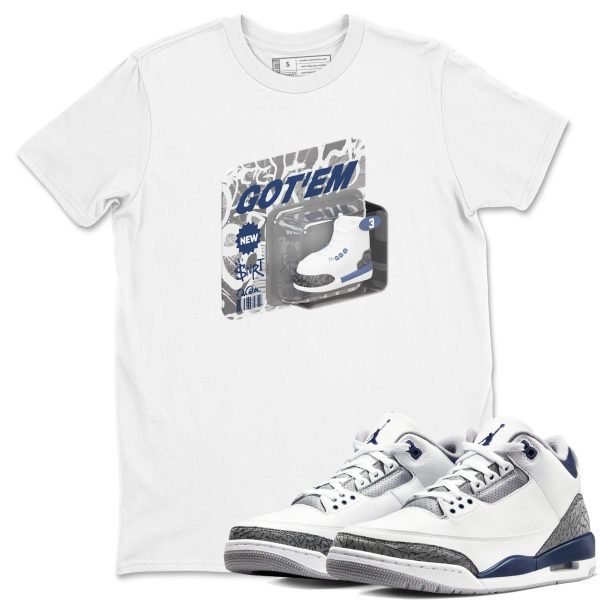 Vintage Toy Packaging Sneaker Tee - Casual Unisex Cotton Sneaker T-Shirt To Match 3s Midnight Navy Jezsport.com