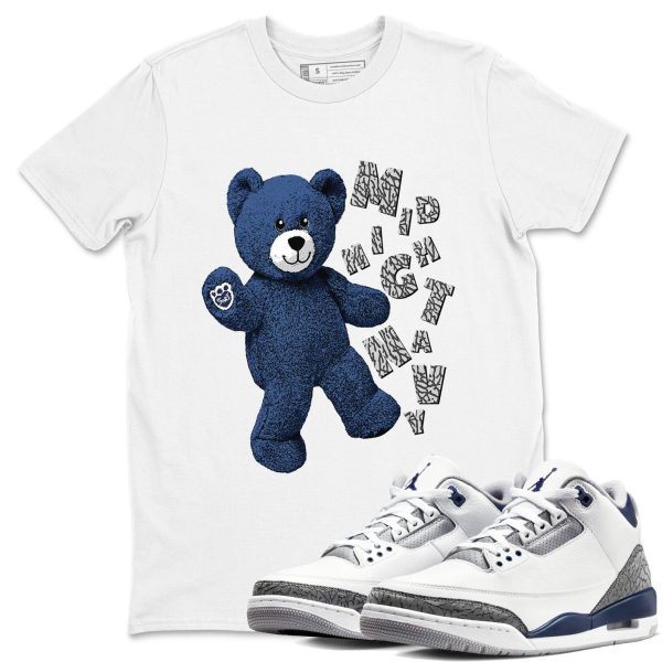 Hello Bear Sneaker Tee - Casual Unisex Cotton Sneaker T-Shirt To Match 3s Midnight Navy Jezsport.com