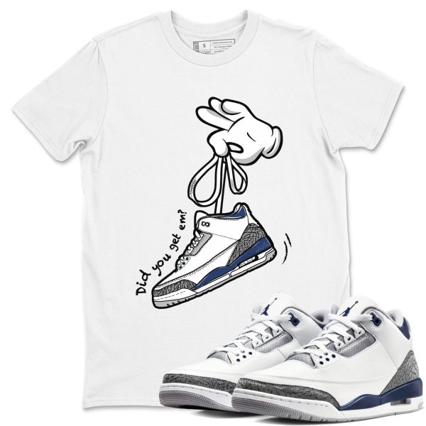 Cartoon Hands Sneaker Tee - Casual Unisex Cotton Sneaker T-Shirt To Match 3s Midnight Navy Jezsport.com