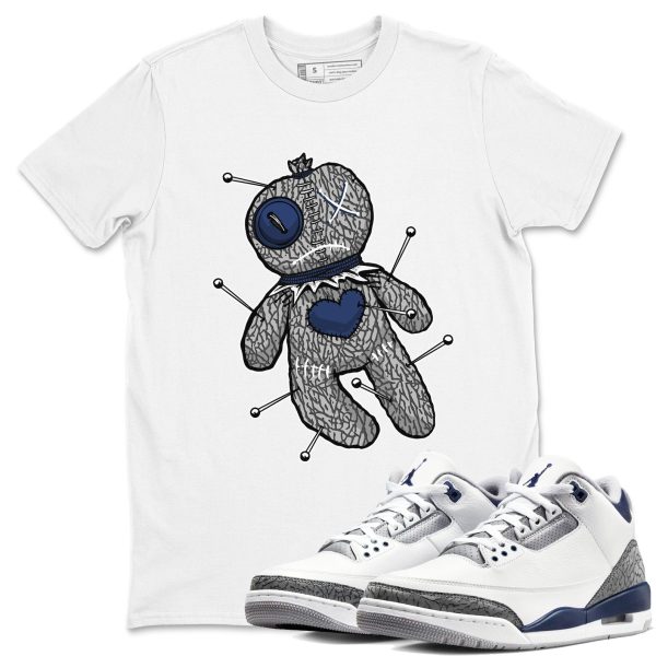 Voodoo Doll Sneaker Tee - Casual Unisex Cotton Sneaker T-Shirt To Match 3s Midnight Navy Jezsport.com