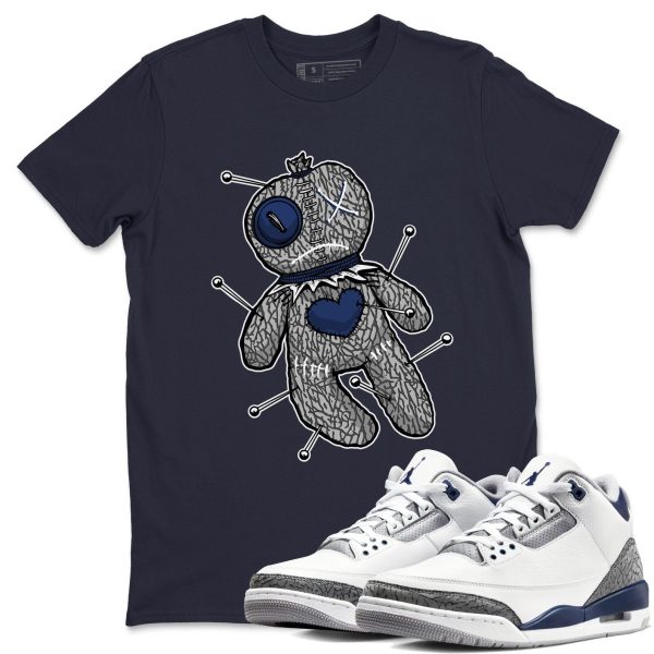 Voodoo Doll Sneaker Tee - Casual Unisex Cotton Sneaker T-Shirt To Match 3s Midnight Navy Jezsport.com