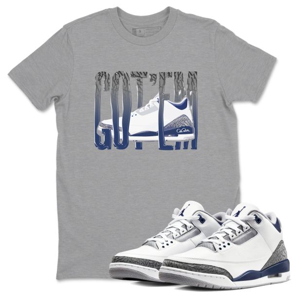 Wiggling Gotem Sneaker Tee - Casual Unisex Cotton Sneaker T-Shirt To Match 3s Midnight Navy Jezsport.com