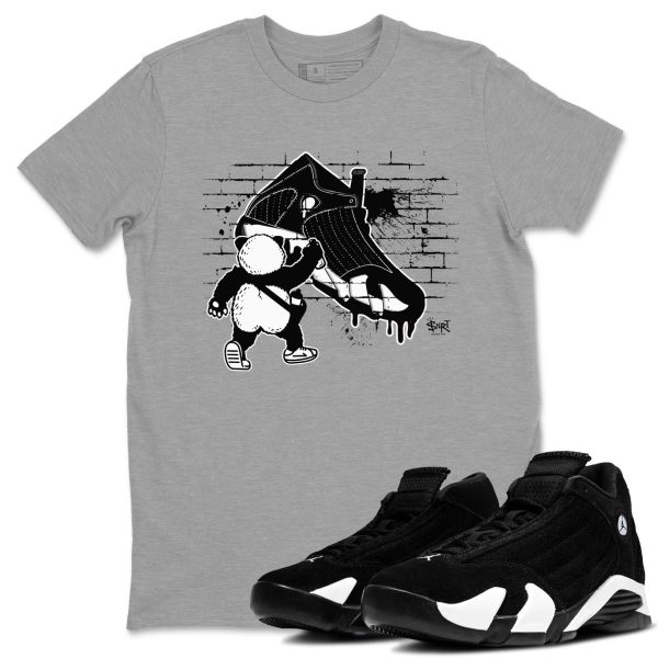 Panda Artist Sneaker Tee - Casual Unisex Cotton Sneaker T-Shirt To Match 14s Black White Jezsport.com