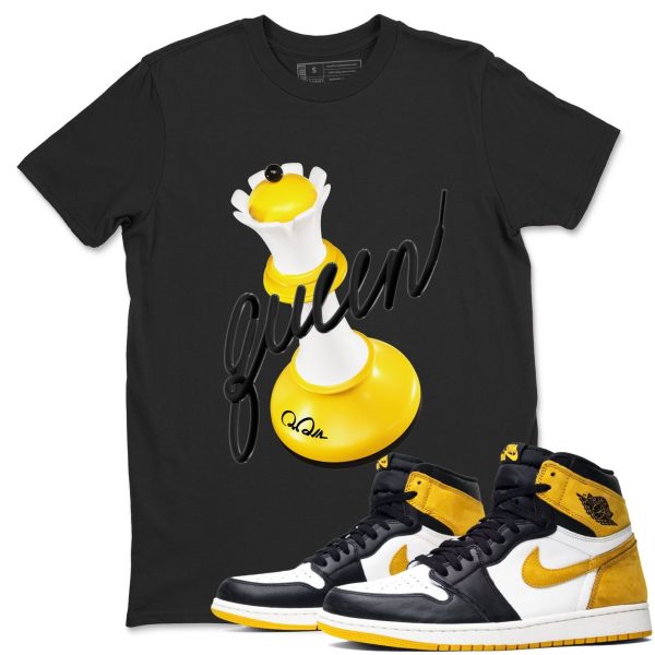 3D Queen - Casual Unisex Cotton Sneaker T-Shirt To Match 1s Yellow Ochre Streetwear Jezsport.com