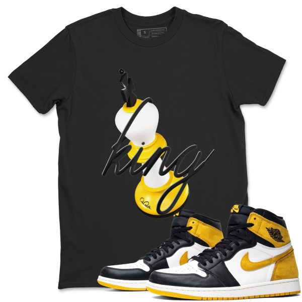 3D King - Casual Unisex Cotton Sneaker T-Shirt To Match 1s Yellow Ochre Streetwear Jezsport.com