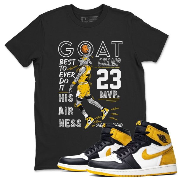 MVP Goat - Casual Unisex Cotton Sneaker T-Shirt To Match 1s Yellow Ochre Streetwear Jezsport.com