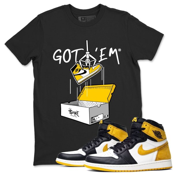 New Treasure Hunter - Casual Unisex Cotton Sneaker T-Shirt To Match 1s Yellow Ochre Streetwear Jezsport.com