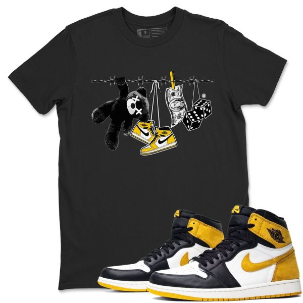 Clothesline - Casual Unisex Cotton Sneaker T-Shirt To Match 1s Yellow Ochre Streetwear Jezsport.com