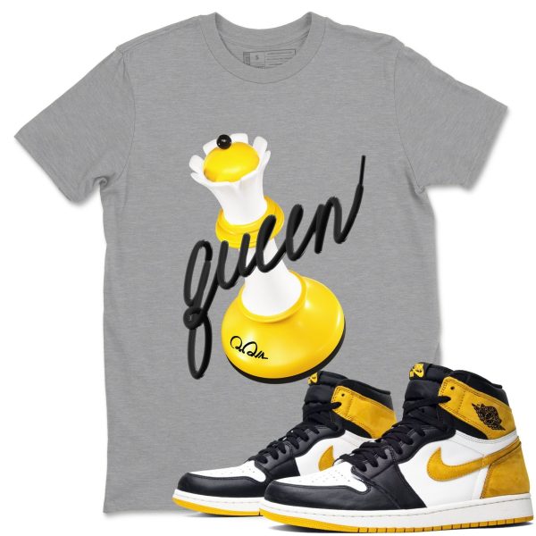 3D Queen - Casual Unisex Cotton Sneaker T-Shirt To Match 1s Yellow Ochre Streetwear Jezsport.com