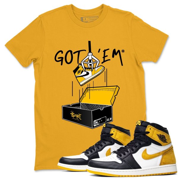 New Treasure Hunter - Casual Unisex Cotton Sneaker T-Shirt To Match 1s Yellow Ochre Streetwear Jezsport.com