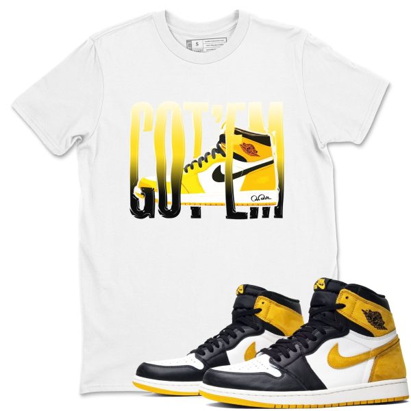 Wiggling Gotem - Casual Unisex Cotton Sneaker T-Shirt To Match 1s Yellow Ochre Streetwear Jezsport.com