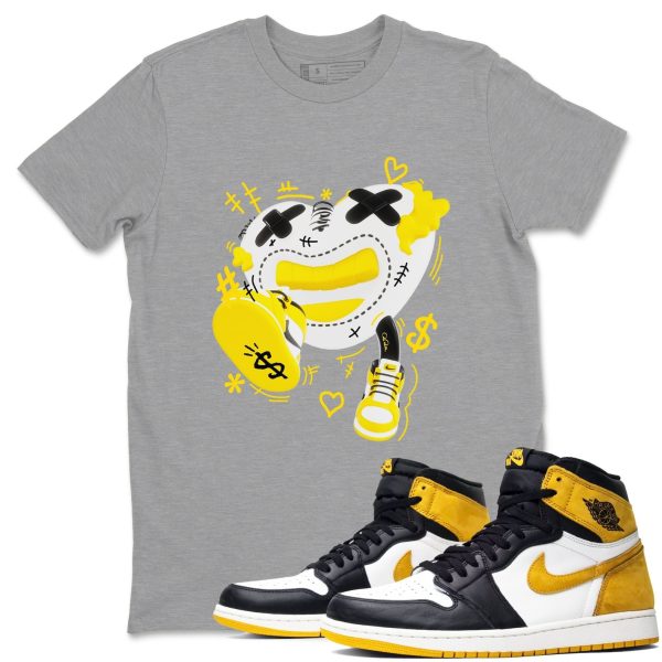 Walk In Love Sneaker Tee - Casual Unisex Cotton Sneaker T-Shirt To Match 1s Yellow Ochre Streetwear Jezsport.com