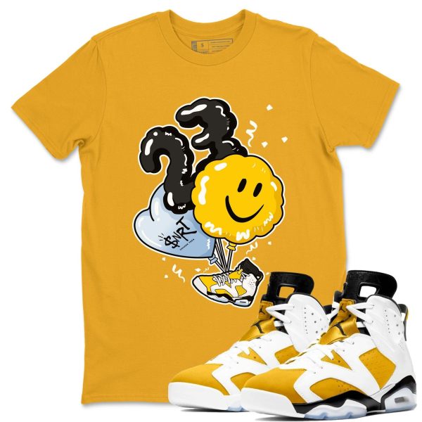 Balloon Sneaker Tee - Casual Unisex Cotton Sneaker T-Shirt To Match 6s Yellow Ochre Streetwear Jezsport.com