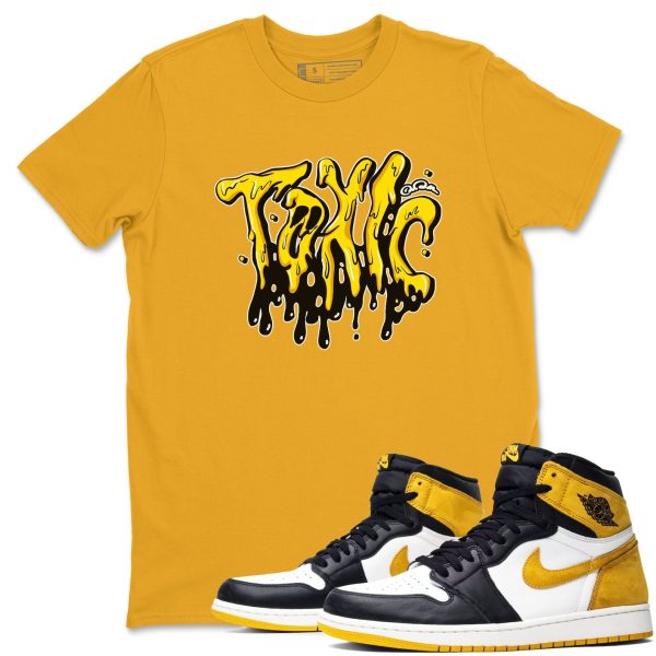 Toxic Sneaker Tee - Casual Unisex Cotton Sneaker T-Shirt To Match 1s Yellow Ochre Streetwear Jezsport.com