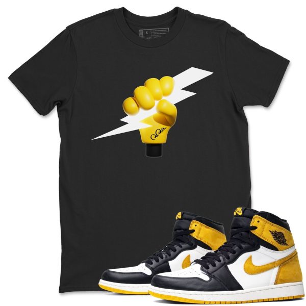 Grab The Thunder Sneaker Tee - Casual Unisex Cotton Sneaker T-Shirt To Match 1s Yellow Ochre Streetwear Jezsport.com