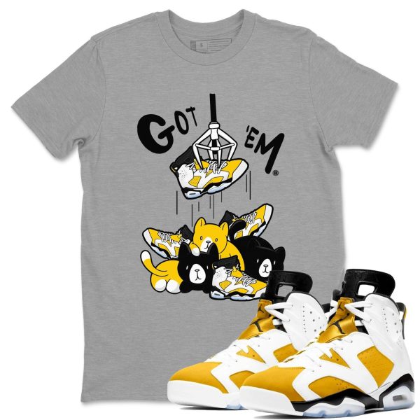 Treasure Hunter Sneaker Tee - Casual Unisex Cotton Sneaker T-Shirt To Match 6s Yellow Ochre Streetwear Jezsport.com