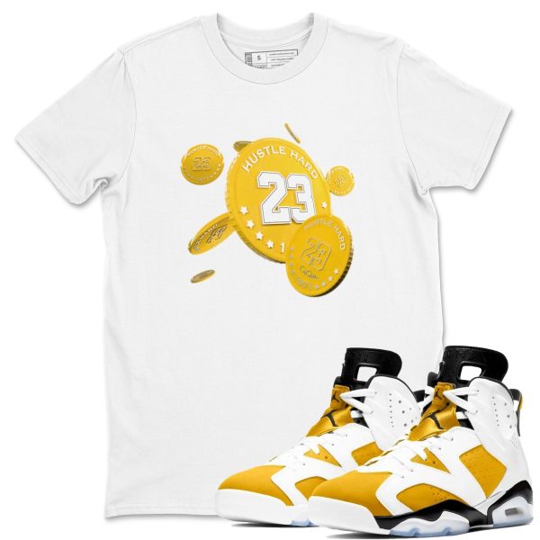 Coin Drop Sneaker Tee - Casual Unisex Cotton Sneaker T-Shirt To Match 6s Yellow Ochre Streetwear Jezsport.com