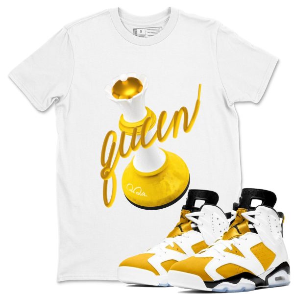 3D Queen Sneaker Tee - Casual Unisex Cotton Sneaker T-Shirt To Match 6s Yellow Ochre Streetwear Jezsport.com