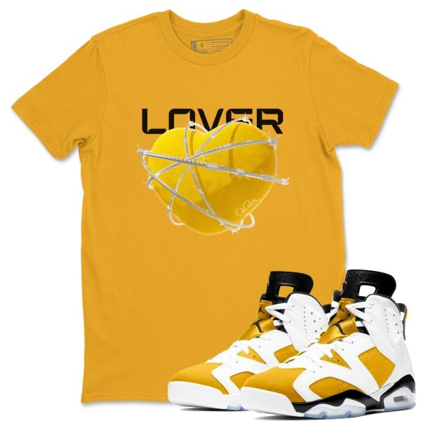 Heart Lover Sneaker Tee - Casual Unisex Cotton Sneaker T-Shirt To Match 6s Yellow Ochre Streetwear Jezsport.com