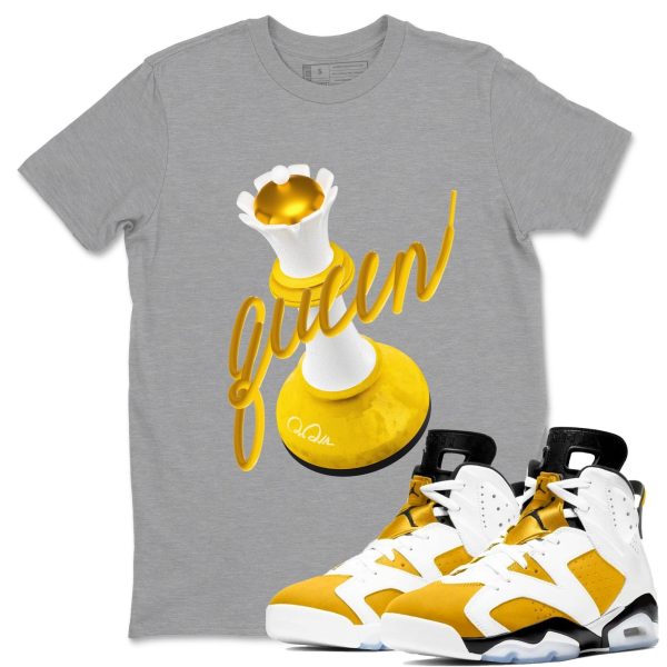 3D Queen Sneaker Tee - Casual Unisex Cotton Sneaker T-Shirt To Match 6s Yellow Ochre Streetwear Jezsport.com