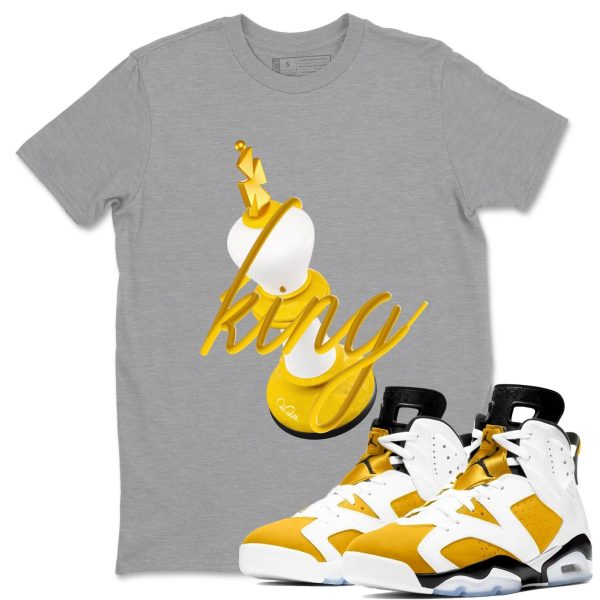 3D King Sneaker Tee - Casual Unisex Cotton Sneaker T-Shirt To Match 6s Yellow Ochre Streetwear Jezsport.com