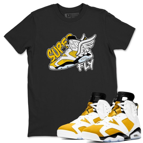 Super Fly - Casual Unisex Cotton Sneaker T-Shirt To Match 6s Yellow Ochre Streetwear Jezsport.com