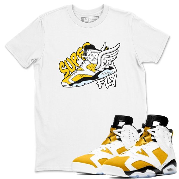 Super Fly - Casual Unisex Cotton Sneaker T-Shirt To Match 6s Yellow Ochre Streetwear Jezsport.com