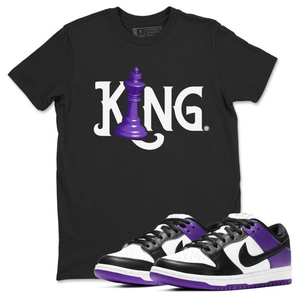 Chess King Sneaker Tee - Casual Unisex Cotton Sneaker T-Shirt To Match Dunks Court Purple Jezsport.com