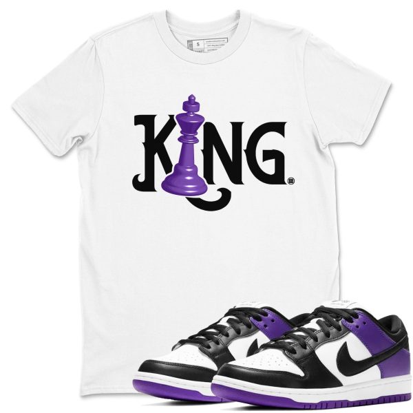 Chess King Sneaker Tee - Casual Unisex Cotton Sneaker T-Shirt To Match Dunks Court Purple Jezsport.com