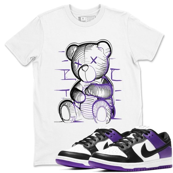 Neon Bear Sneaker Tee - Casual Unisex Cotton Sneaker T-Shirt To Match Dunks Court Purple Jezsport.com