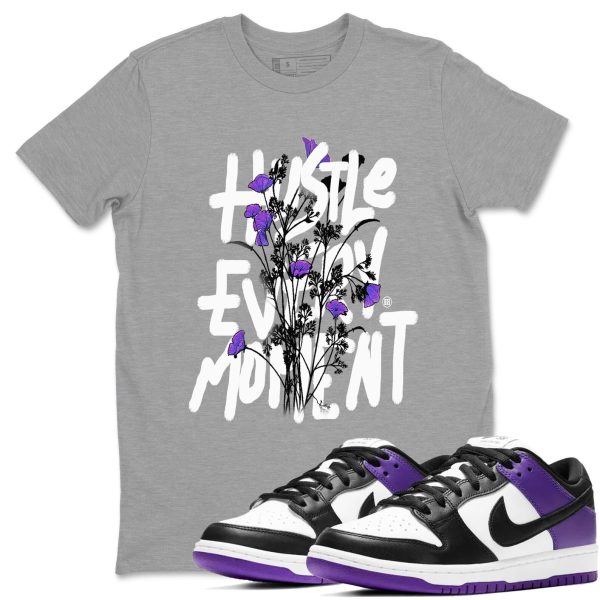 Hustle Every Moment Sneaker Tee - Casual Unisex Cotton Sneaker T-Shirt To Match Dunks Court Purple Jezsport.com