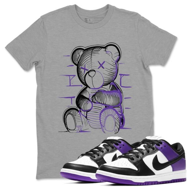 Neon Bear Sneaker Tee - Casual Unisex Cotton Sneaker T-Shirt To Match Dunks Court Purple Jezsport.com