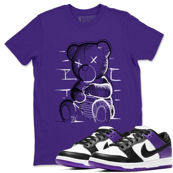 Neon Bear Sneaker Tee - Casual Unisex Cotton Sneaker T-Shirt To Match Dunks Court Purple Jezsport.com