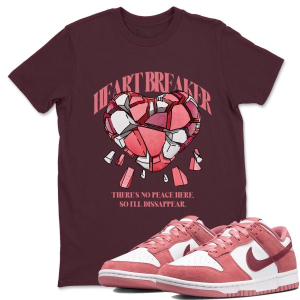 Heart Breaker Unisex Crew Neck Sneaker Matching Tee Shirt To Match Dunks Valentine's Day 2028 Jezsport.com