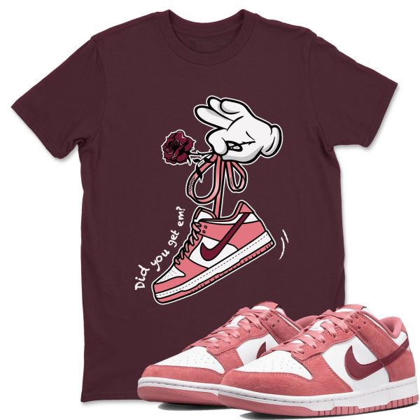 Cartoon Hands Unisex Crew Neck Sneaker Matching Tee Shirt To Match Dunks Valentine's Day 2028 Jezsport.com