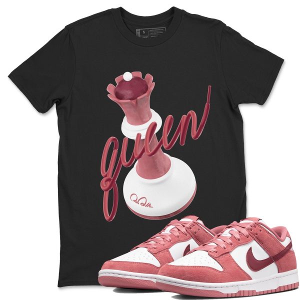 3D Queen Unisex Crew Neck Sneaker Matching Tee Shirt To Match Dunks Valentine's Day 2025 Jezsport.com