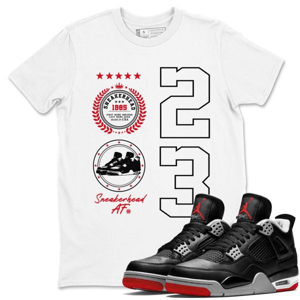 Sneaker Emblem Sneaker Tee - Shirt To Match Jordans 4s Bred Reimagined Jezsport.com