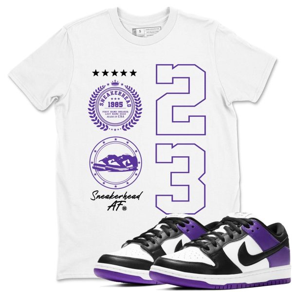 Sneaker Emblem Sneaker Tee - Shirt To Match Jordans Dunks Court Purple Jezsport.com