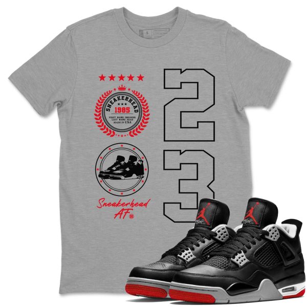 Sneaker Emblem Sneaker Tee - Shirt To Match Jordans 4s Bred Reimagined Jezsport.com