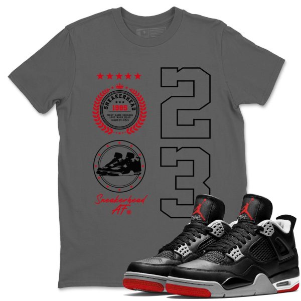 Sneaker Emblem Sneaker Tee - Shirt To Match Jordans 4s Bred Reimagined Jezsport.com