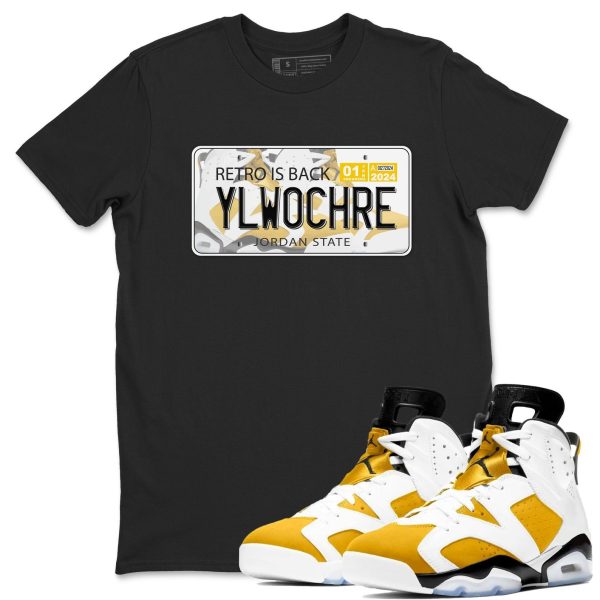 Sneaker Plate - Casual Unisex Cotton Sneaker T-Shirt To Match 6s Yellow Ochre Streetwear Jezsport.com