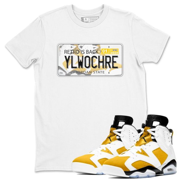 Sneaker Plate - Casual Unisex Cotton Sneaker T-Shirt To Match 6s Yellow Ochre Streetwear Jezsport.com