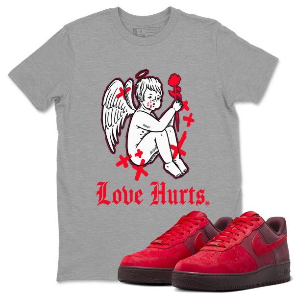 Love Hurts Unisex Crew Neck Sneaker Matching Tee Shirt To Match AF1 Layers Of Love Jezsport.com