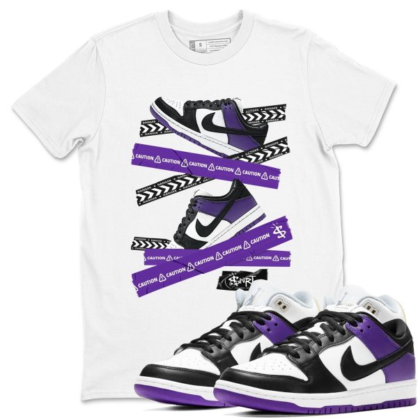 Caution Tape - Sneaker Shirts To Match Jordans Dunks Court Purple Jezsport.com