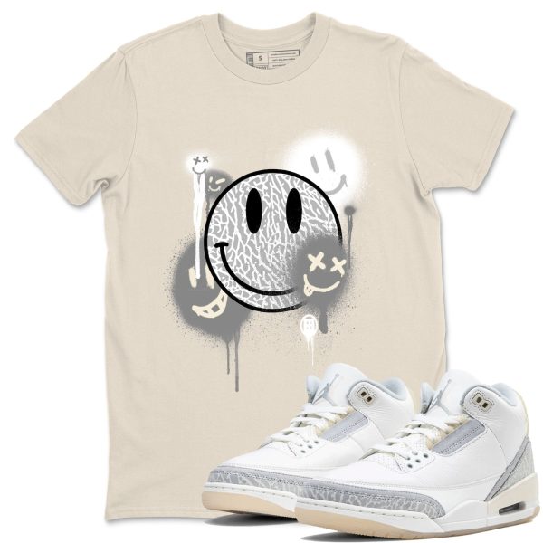 Smile Painting - Sneaker Shirts To Match Jordans 3s Craft Ivory Jezsport.com