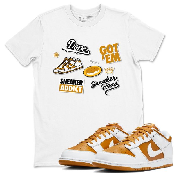 Sneakerhead Sticker Sneaker Tee - Unisex Cotton Sneaker Shirts To Match Jordans Dunks Dakr Curry Jezsport.com