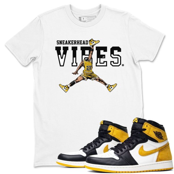 Sneakerhead Vibes Sneaker Tee - Unisex Cotton Sneaker Shirts To Match Jordans 1s Yellow Ochre Jezsport.com